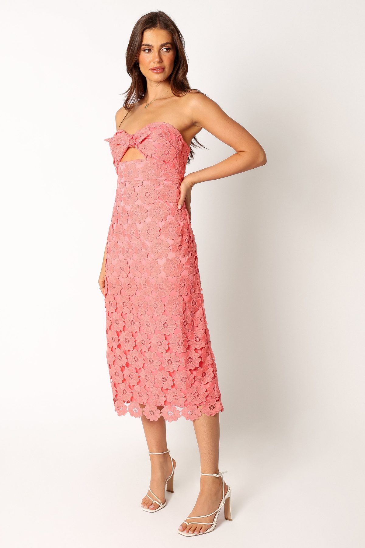 Tyler Strapless Midi Dress - Watermelon - Image 10